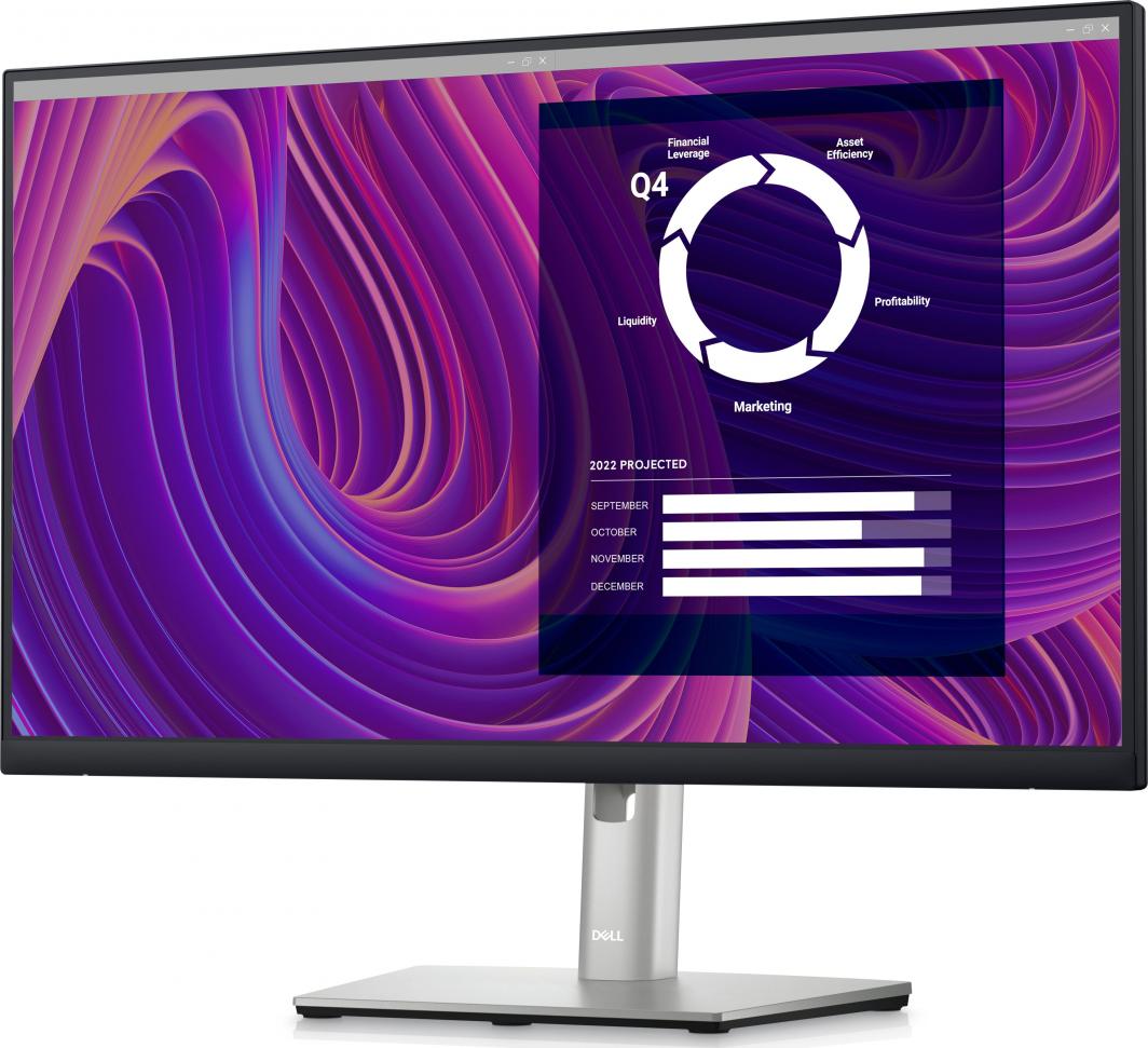 Monitor Dell P2423D, 23.8", 2560 x 1440 (WQHD), i zi/ argjendtë