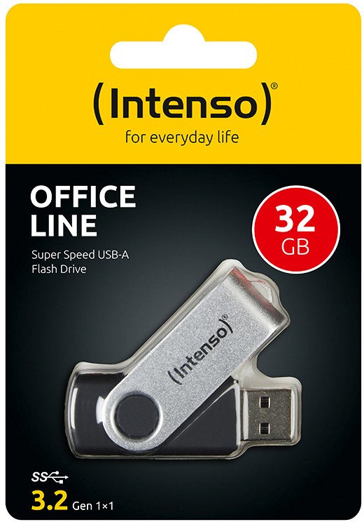 USB Intenso Office Line, 32GB, USB 3.2, argjendtë
