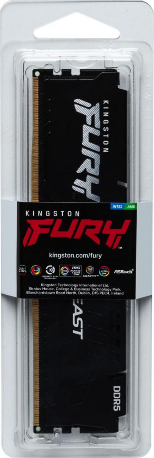 Memorie RAM Kingston Fury Beast, DDR5, 8 GB, 4800 MHz, CL38 (KF548C38BB-8)