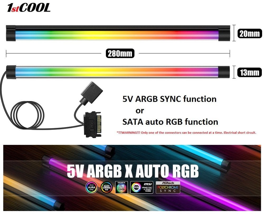 Shirit LED 1stCOOL AURA EVO ARGB, SATA, 28 cm, i zi