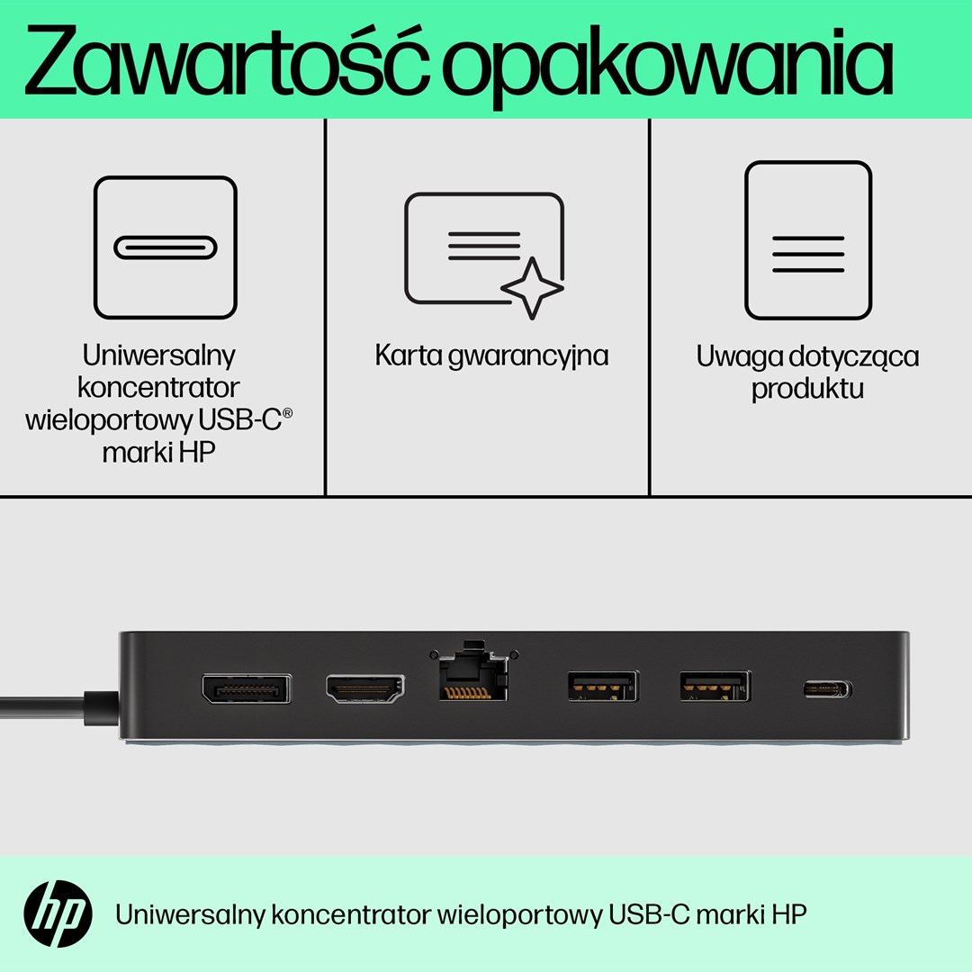 Докинг станица HP Universal USB-C Multiport Hub, црна