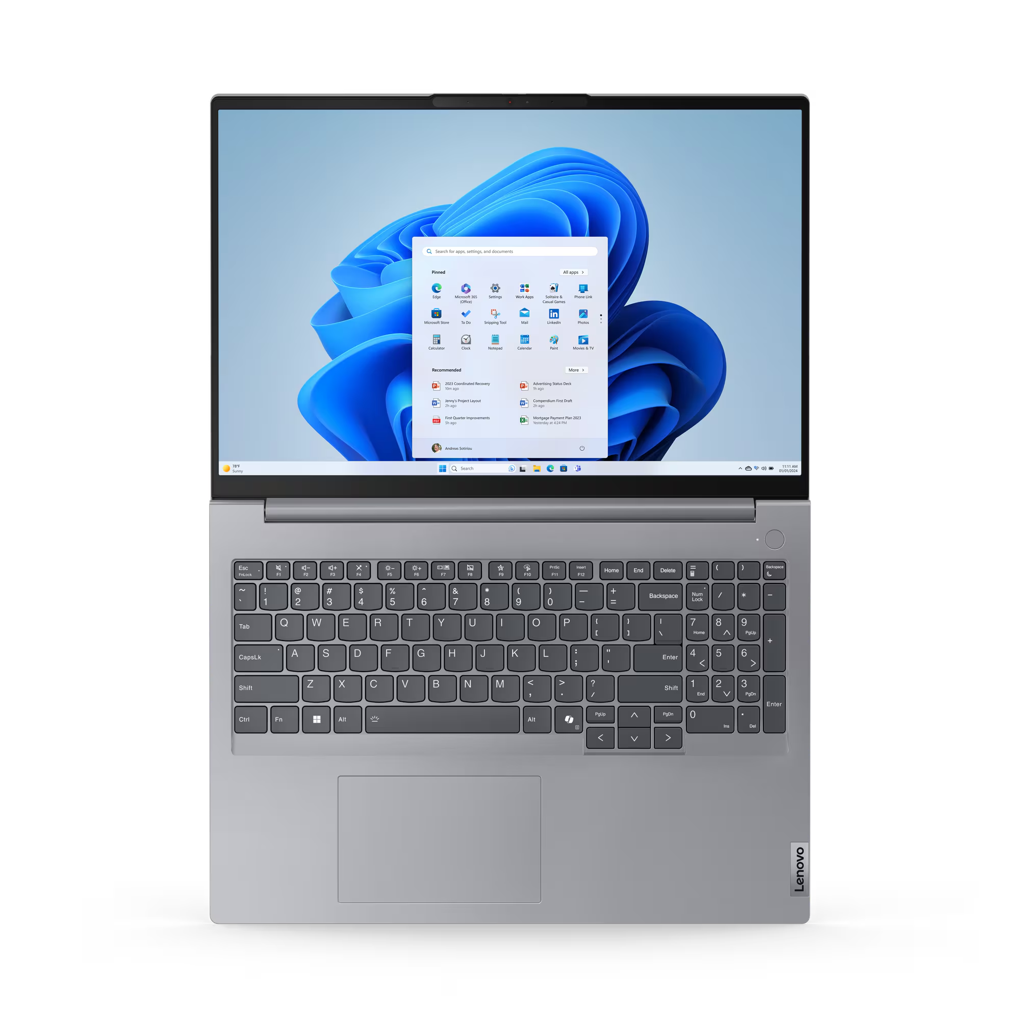 Laptop Lenovo ThinkBook 16 G7 IML, 16", Intel Core Ultra 5, 16GB RAM, 256GB SSD, Intel UHD Graphics, i hirtë