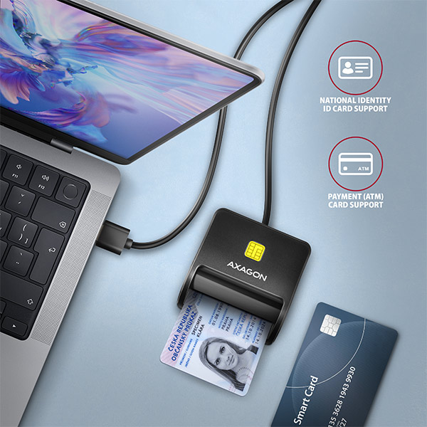 Lexues i kartave AXAGON CRE-SM3N, USB-A, 1.3, i zi