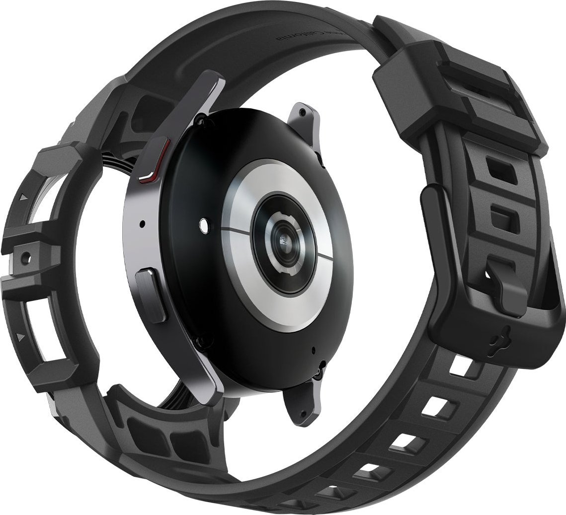 Rrip ore Spigen Rugged Armor Pro për Samsung Galaxy Watch 6 44mm, me kasë mbrojtëse, i zi