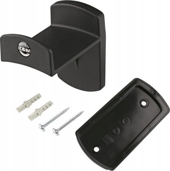 Mbajtëse muri për kufje K&M 16312, plastike, e zezë