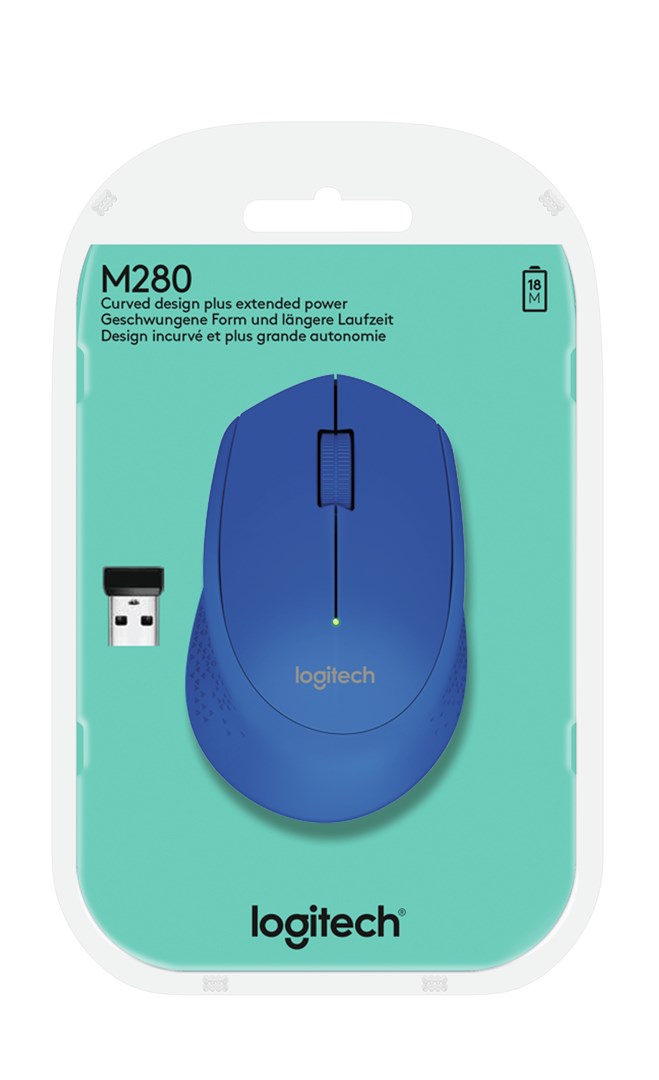 Maus Logitech M280, RF Wireless, i kaltër