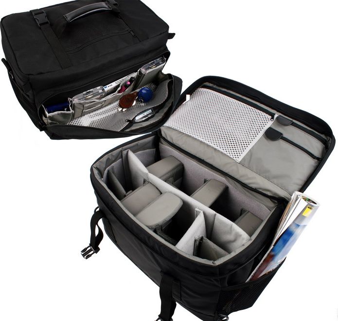 Çantë fotografike Camrock Tank X60, kapacitet i madh, mbulesë shiu, e zezë