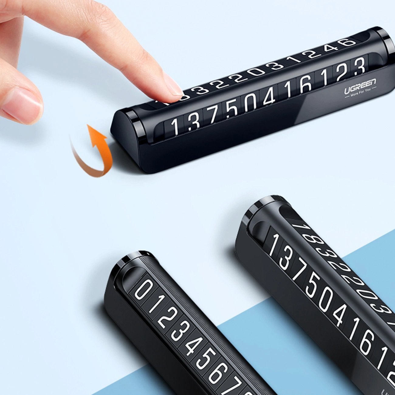 Pllakë parkimi Ugreen, për numër telefoni, për makinë, e zezë