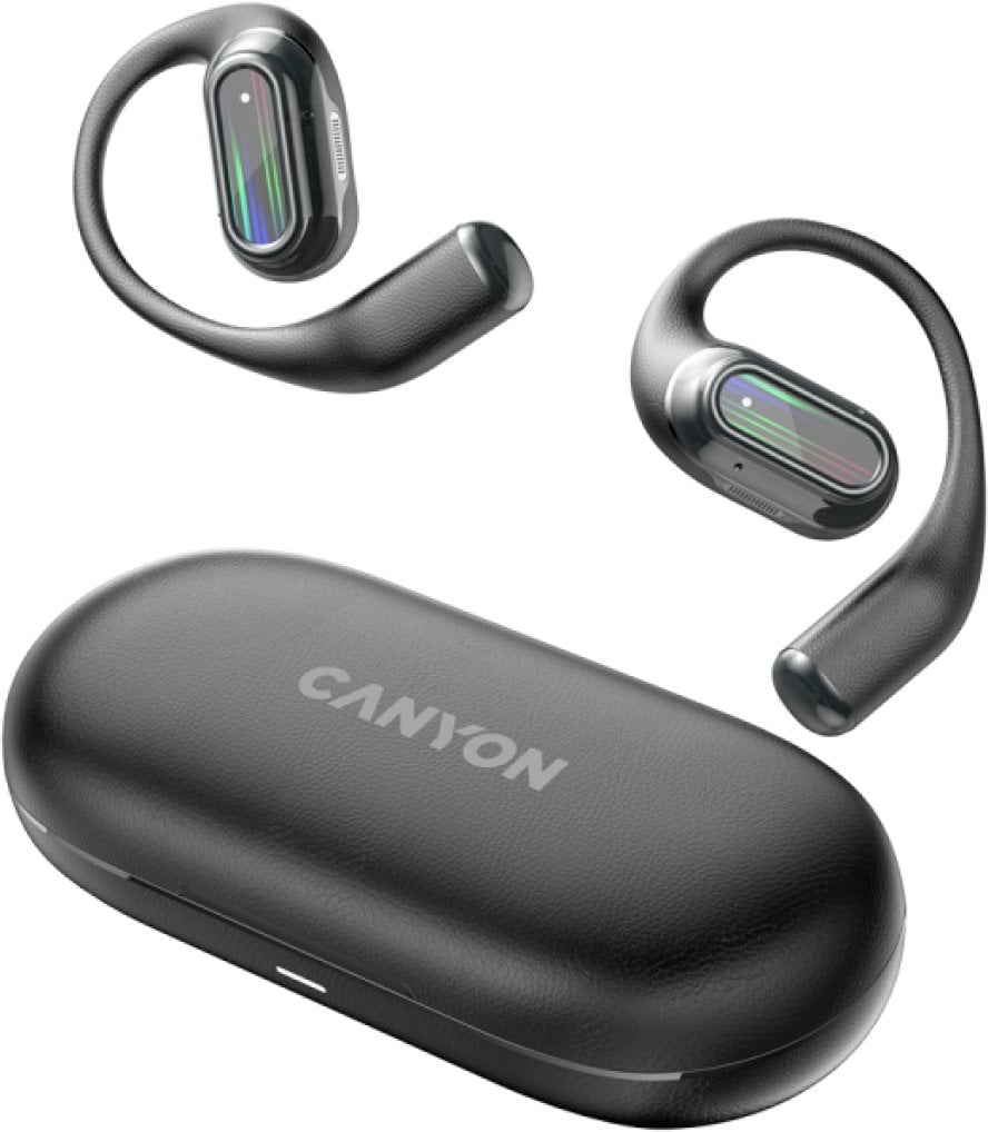 Безжични слушалки Canyon OnFlow 12 OWS ENC, Bluetooth 5.4, стерео, црни