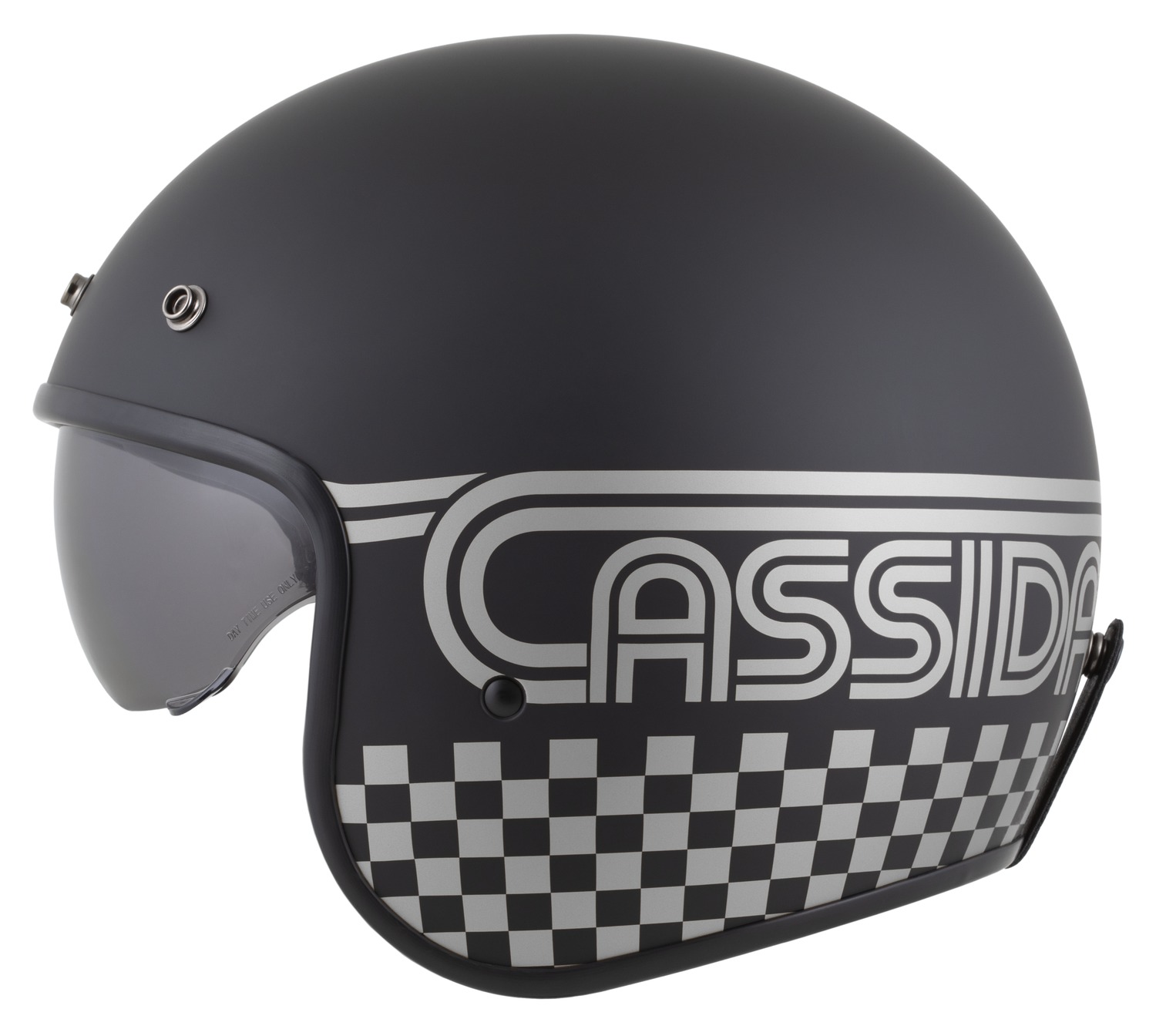 Kaska moto CASSIDA Oxygen 2.0 Rondo, e zezë matte argjendi