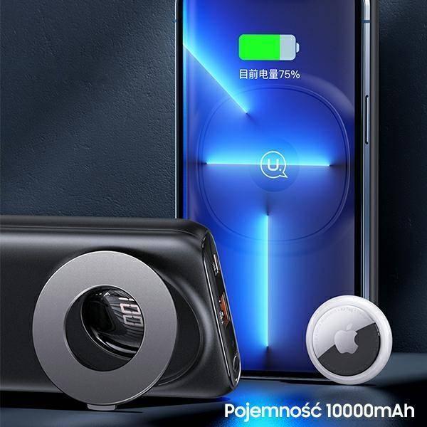 Powerbank Usams PB62, 10000mAh, 22.5W PD, blu e errët