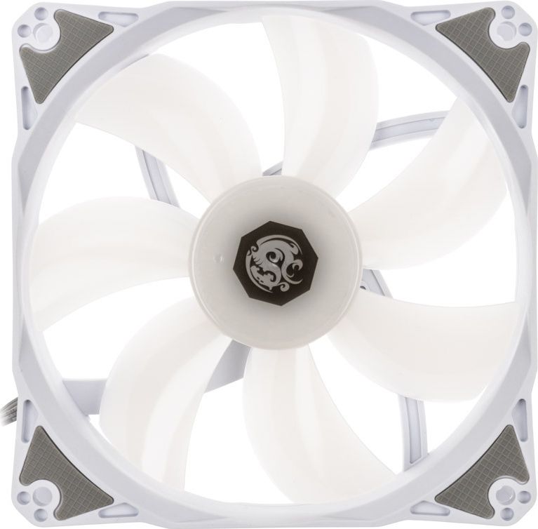 Вентилатори за компјутер Bitspower Notos 120, 3 парчиња, RGB, со хаб, бели