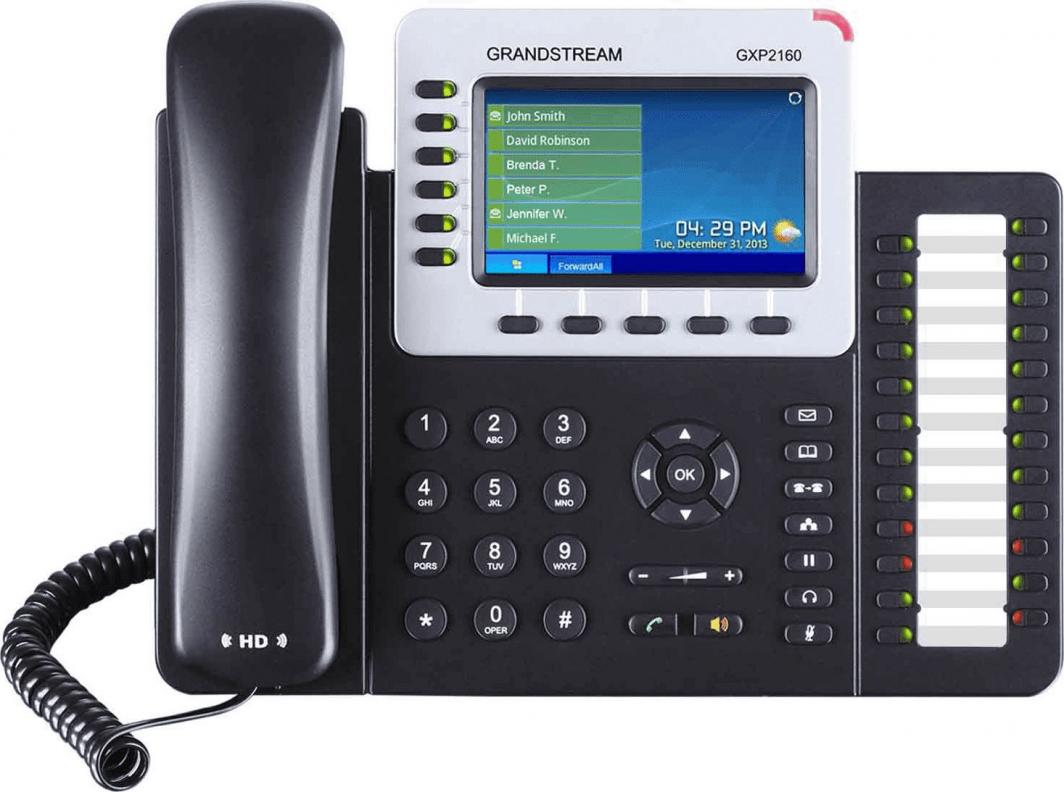 Telefoni VoIP Grandstream GXP2160, 6 linja SIP, ekran 4.3", i zi