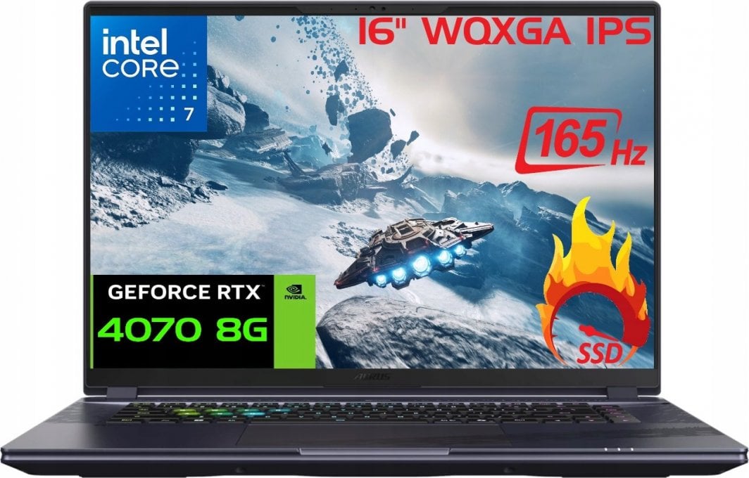 Laptop Gigabyte AORUS 16X ASG 2024, 16", Intel Core i7-14650HX, 16GB RAM, 2TB SSD, NVIDIA GeForce RTX 4070