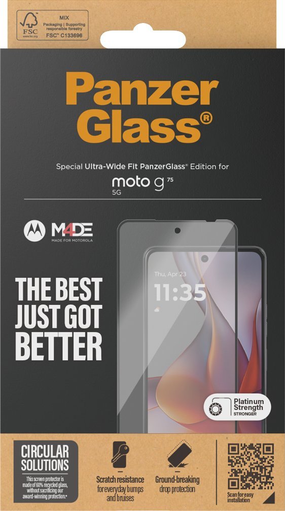 Mbrojtës ekrani PanzerGlass Motorola Moto G Paros, xham i temperuar, transparent