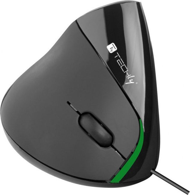 Maus ergonomik Techly, me kabllo, USB, i zi