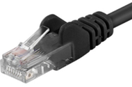 Kabllo PremiumCord Patch UTP RJ45-RJ45 niveli 5e, 7m, e zezë
