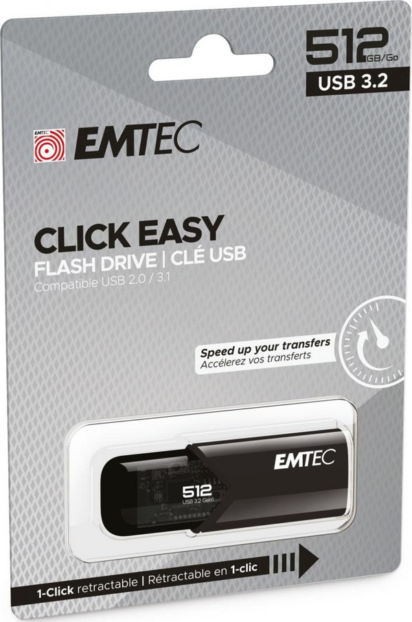 USB Emtec B110 Click Easy, 512GB, USB 3.1, i zi