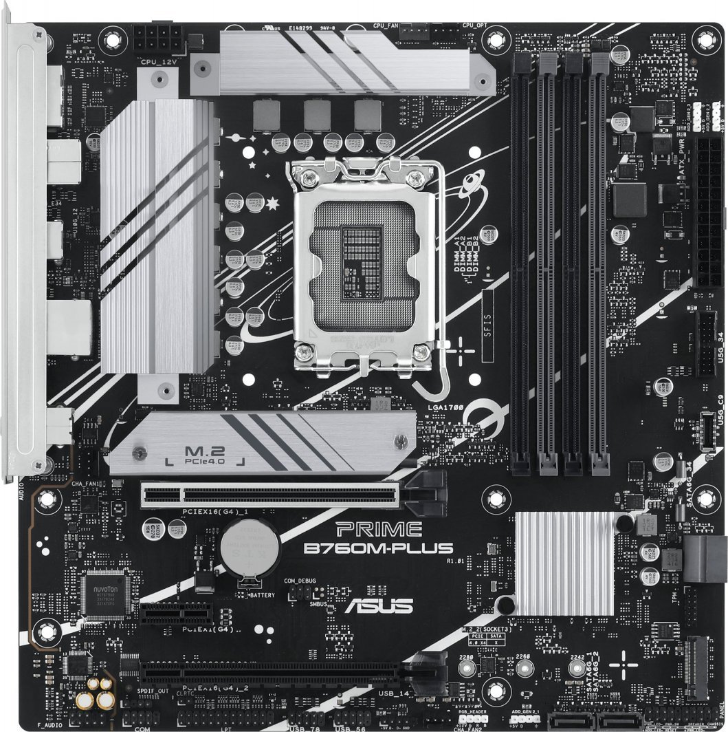 Pllakë amë Asus PRIME B760M-PLUS, Intel B760, Socket 1700, 4 slota, Micro ATX