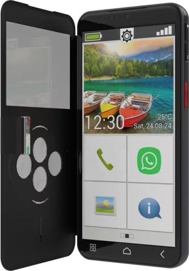 Telefoni Emporia EmporiaSMART.6lite, 5.45", 6GB 128GB, i zi argjendtë