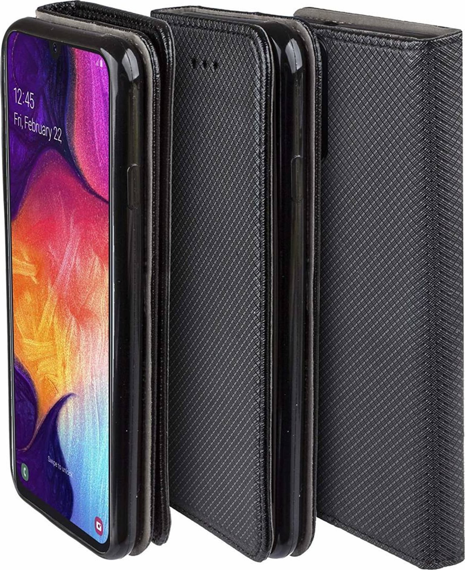 Këllëf libër Blow Smart Case për Samsung Galaxy A55, magnetik, me xhep karte, i zi