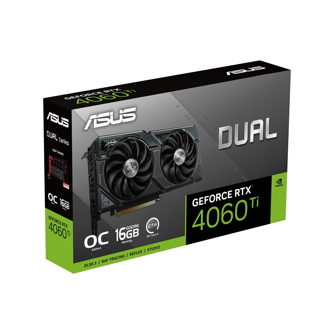 Kartë grafike ASUS Dual NVIDIA GeForce RTX 4060 Ti, 16 GB GDDR6