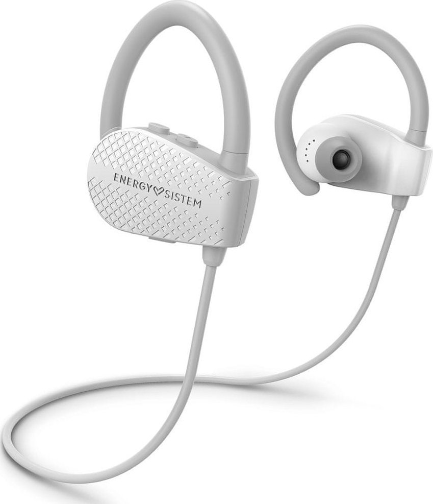 Kufje sportive Bluetooth Energy Sistem Sport 1+, rezistente ndaj djersës, të bardha Snow