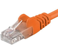 Kabllo PremiumCord Patchcable UTP, RJ45-RJ45, level CAT6, 3m, e portokalltë
