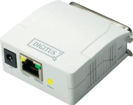 Print server Digitus DN-13001-1, Fast Ethernet, port paralel, i bardhë
