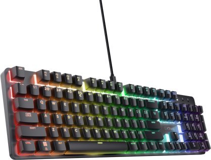 Механичка тастатура Trust GXT 871 Zora, USB, RGB осветлување, црна