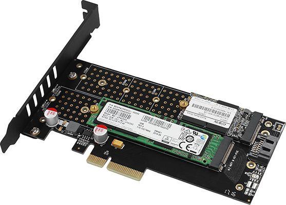 Adapter Axagon PCIe x4 - 2x M.2 NVMe