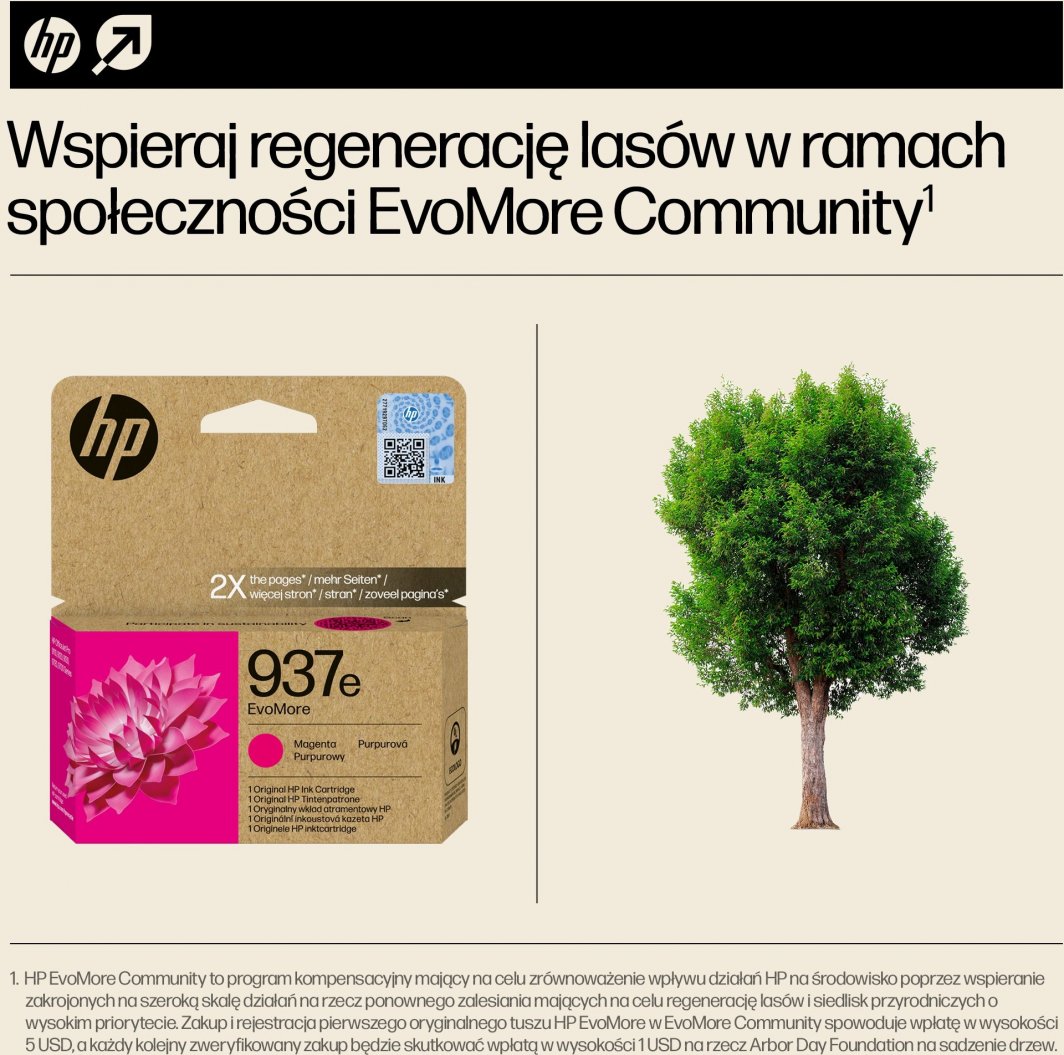 Ngjyrë për printer HP 937e EvoMore, vjollcë