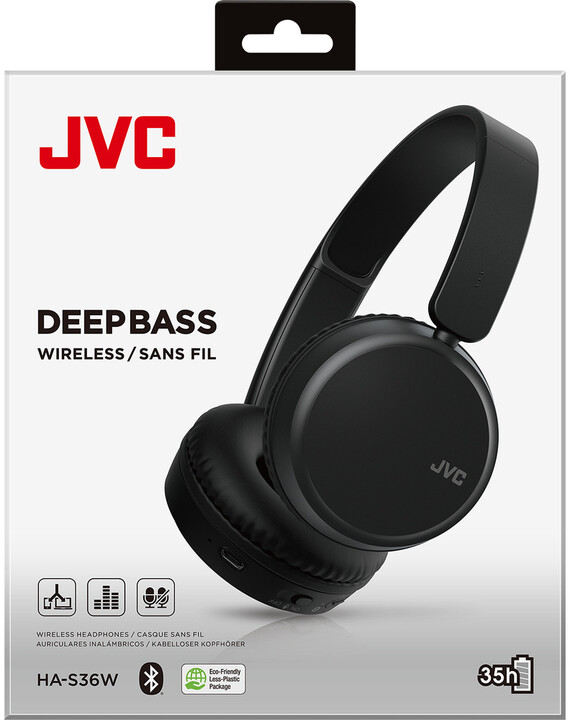 Kufje JVC HA-S36WAU, të zeza
