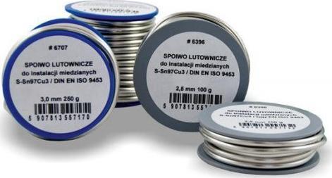 Tel saldimi për bakër Soft Solder, 2.5 mm, 50 g, argjendtë