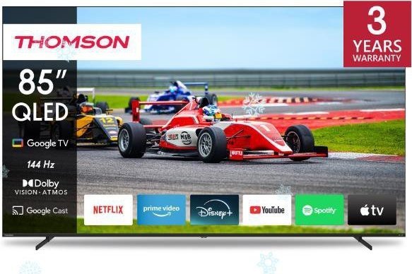Телевизор Thomson 85QG7S14, 85\", QLED, 4K, титан