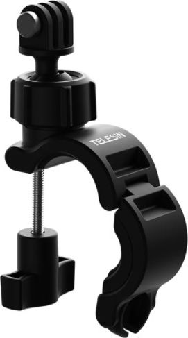 Mbajtëse biçiklete për kamera sportive Telesin DJ HBM 001, rrotullim 360°, çelik inox, e zezë