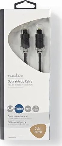 Kabllo optike audio Nedis TosLink TosLink, 2m, antracit