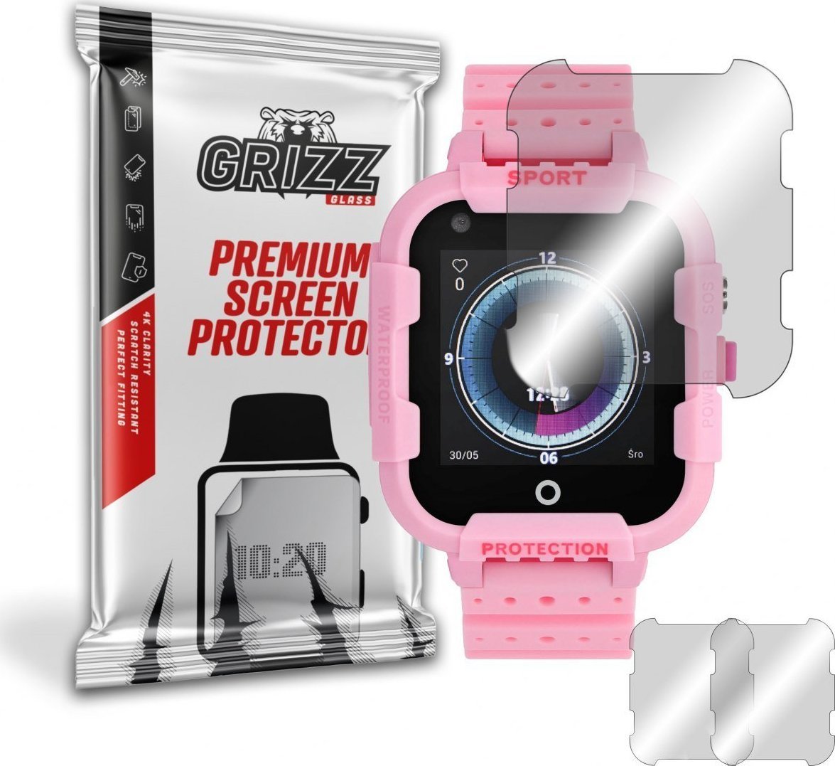 Xham mbrojtës hibrid GrizzGlass për Garett Kids Star 4G RT, set 2 copë, transparent