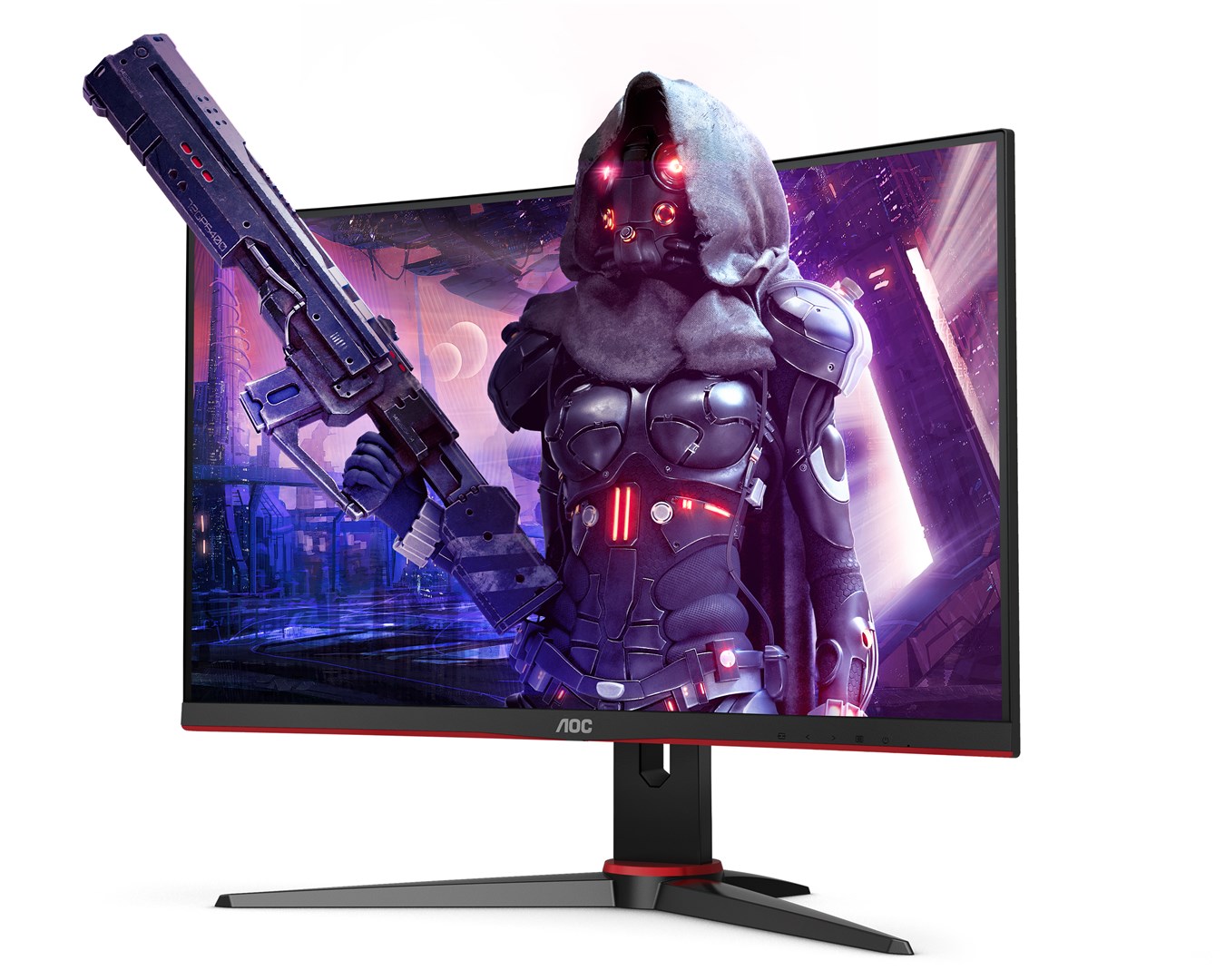 Monitor AOC C24G2AE/BK, 23.6", 1920 x 1080, Full HD, 165 Hz, i zi