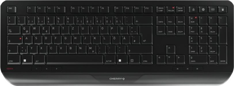 Set tastierë dhe mausi Cherry Gentix Desktop, wireless, ergonomik, i zi