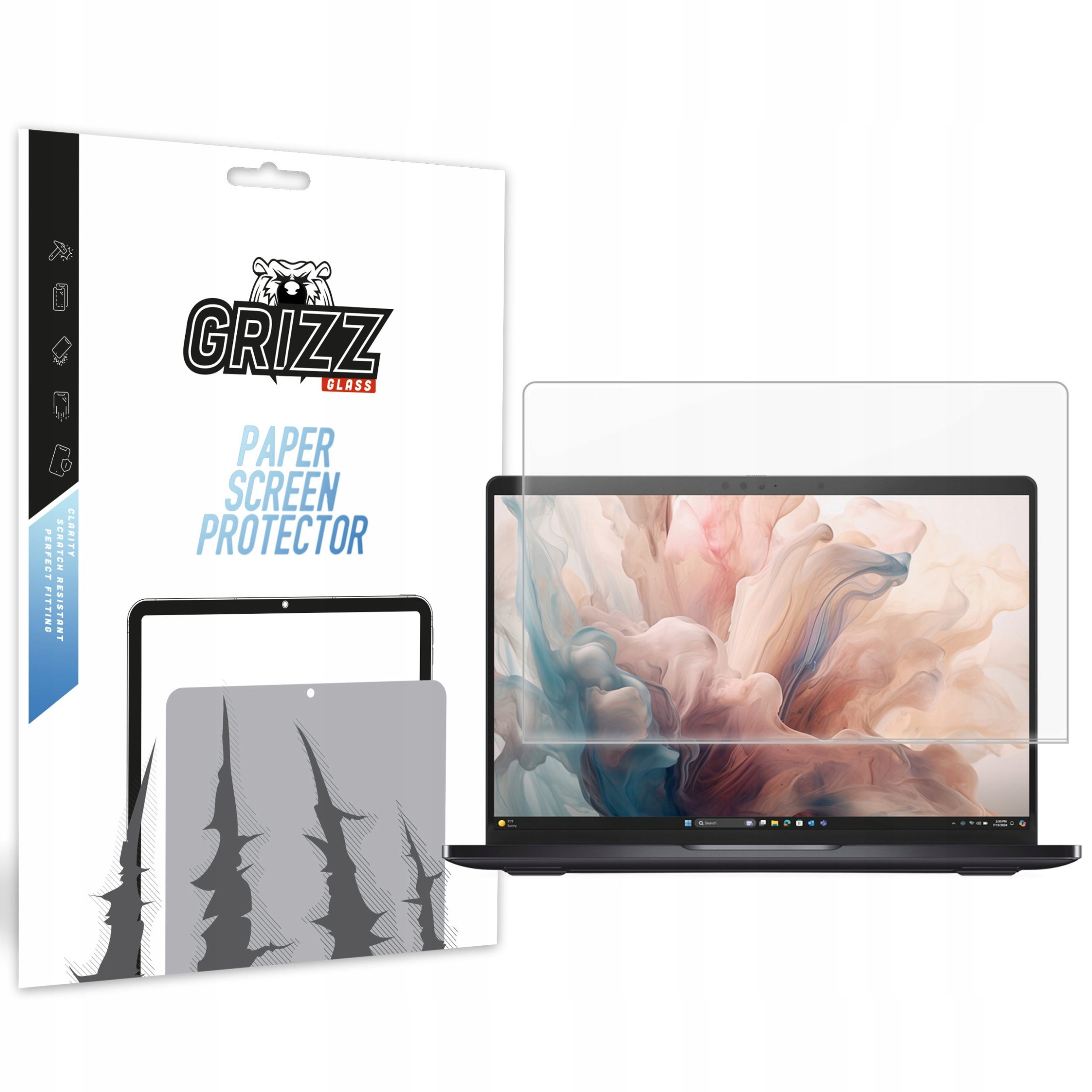 Film mbrojtës Grizz PaperScreen për Dell Pro 13 Premium, anti-gishtërinj, mat, transparent