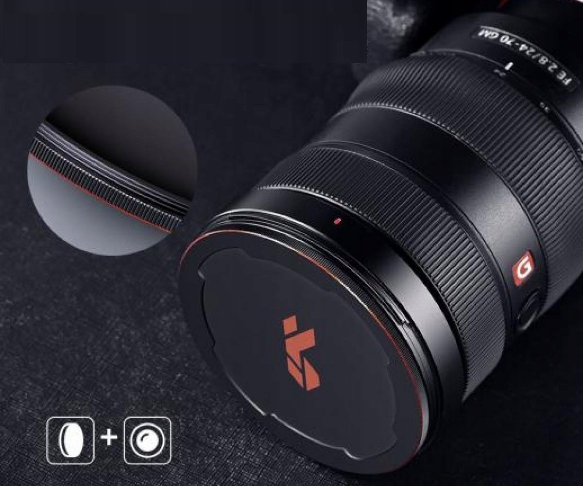 Kapak magnetik për lente K&amp;F Concept KF04.075, 86mm, alumin, i zi