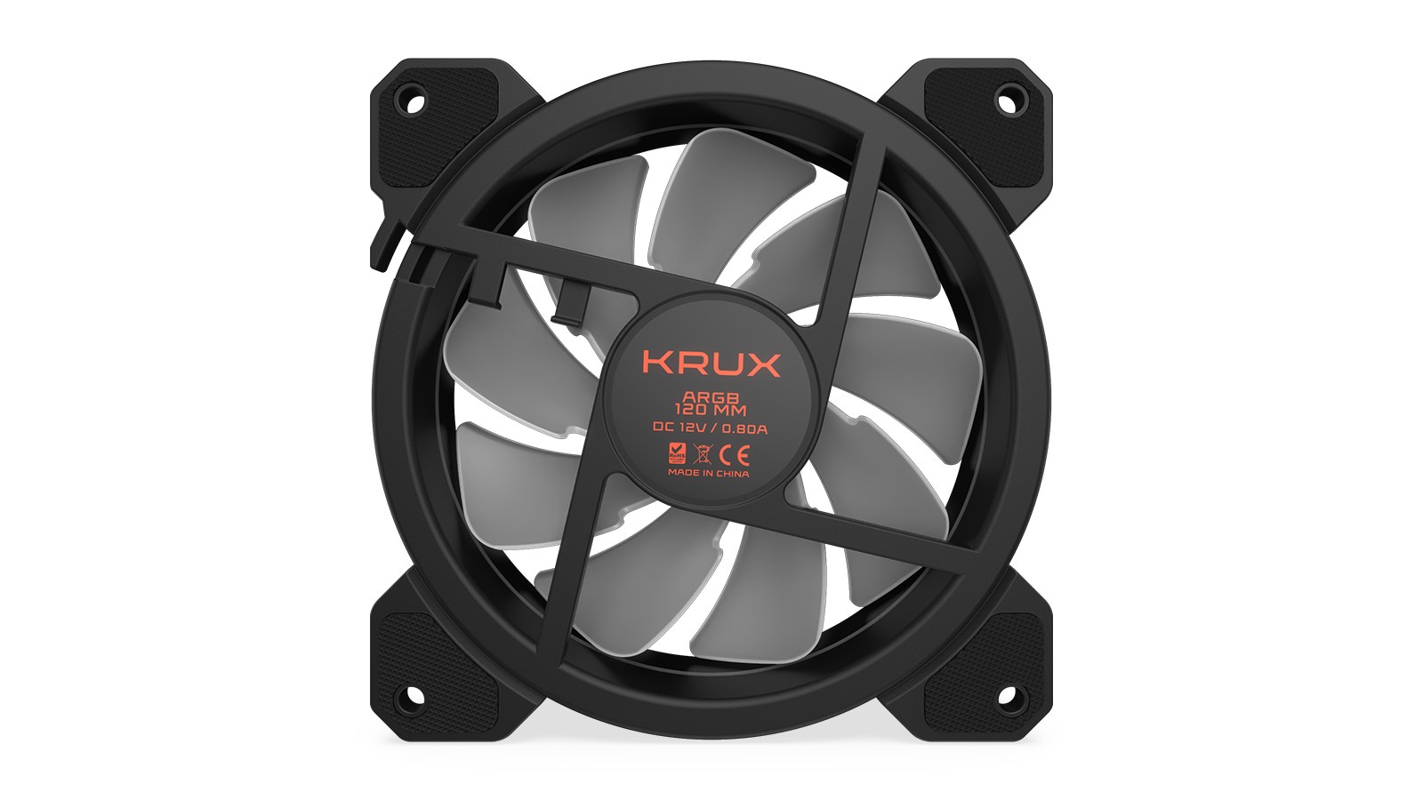 Ftohës Krux LUNAR 120 ARGB, 12 cm, i zi