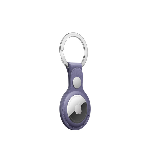Apple AirTag Leather Key Ring, Wisteria