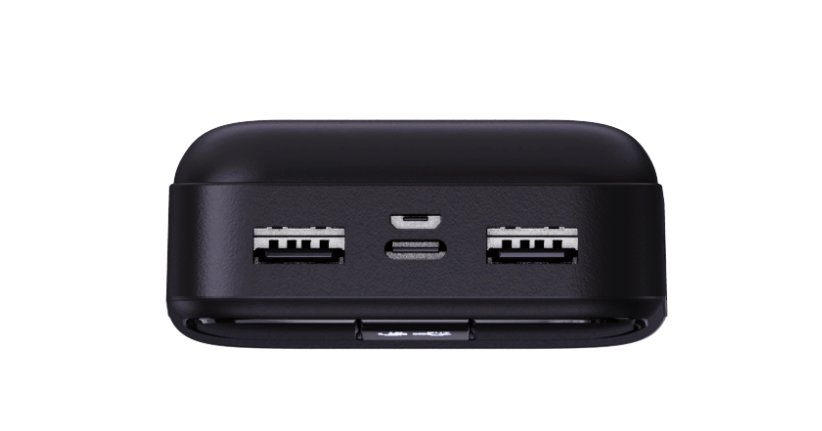 Power bank C-Tech 20000mAh, 22.5W, USB C dhe USB A, i zi