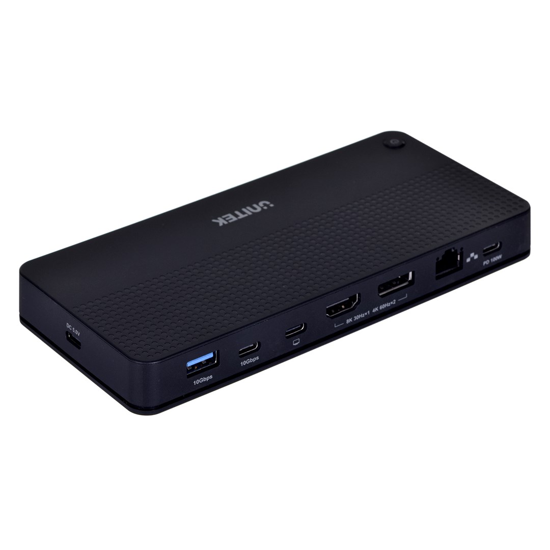 Stacion lidhës UNITEK D1079A, USB me kabllo, i zi