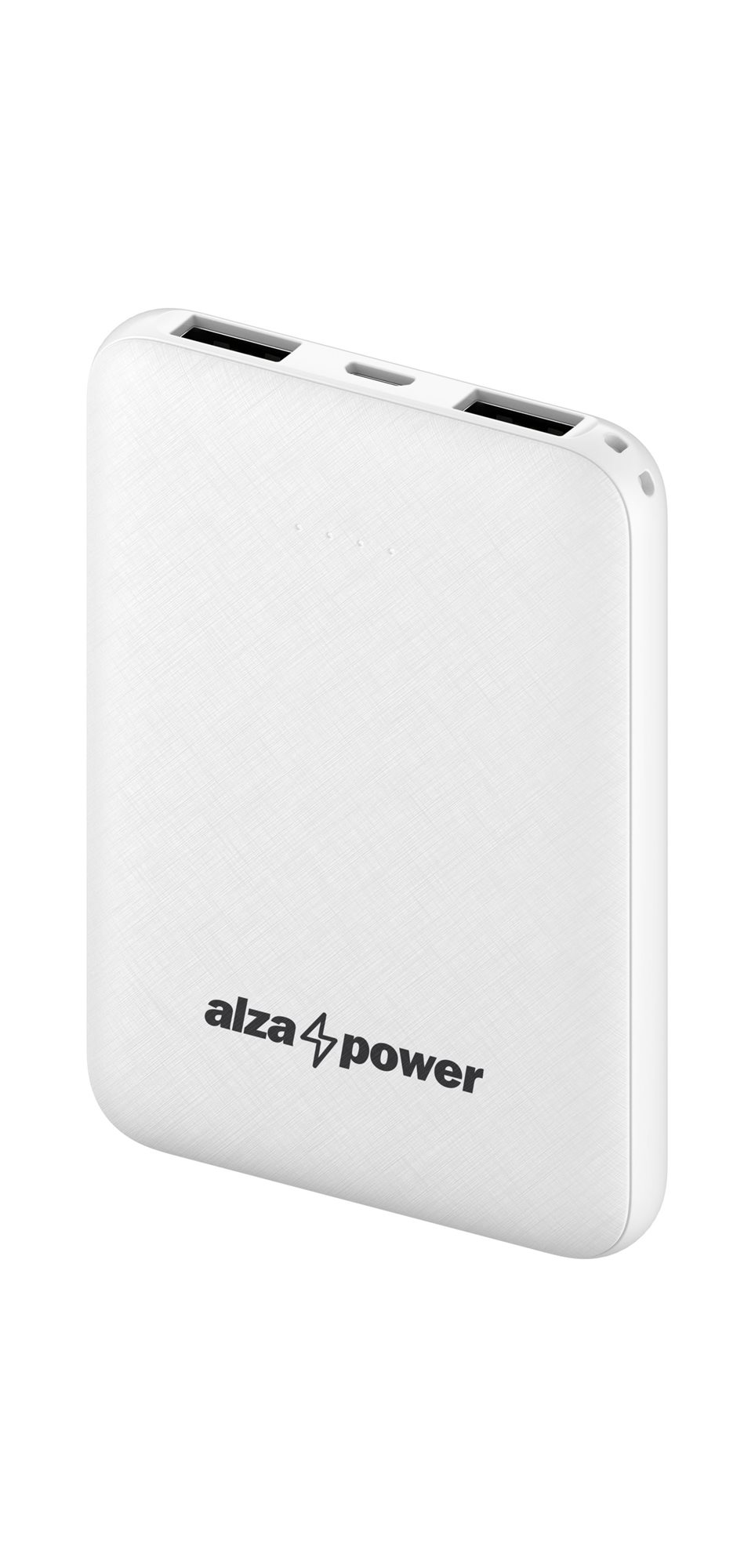 Karikues portativ AlzaPower Onyx, 5000mAh, 2x USB, i bardhë