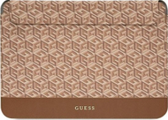 Маса за лаптоп Guess Sleeve GUCS16HGCFSEW, 16", дизајн GCube Stripes, кафеава