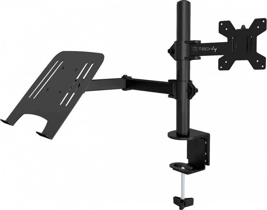 Mbajtëse tavoline Techly ICA LCD 174NB, për monitor 13-32", raft laptopi 12-17", e zezë
