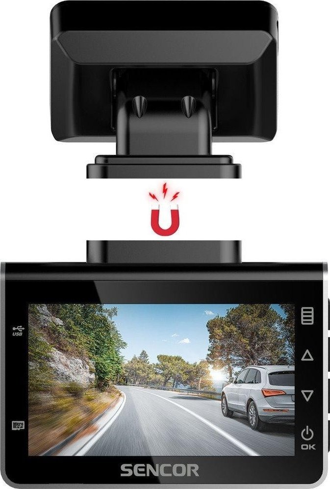 Kamerë për veturë Sencor SCR 4600MR, Full HD, ekran 2.44", e zezë